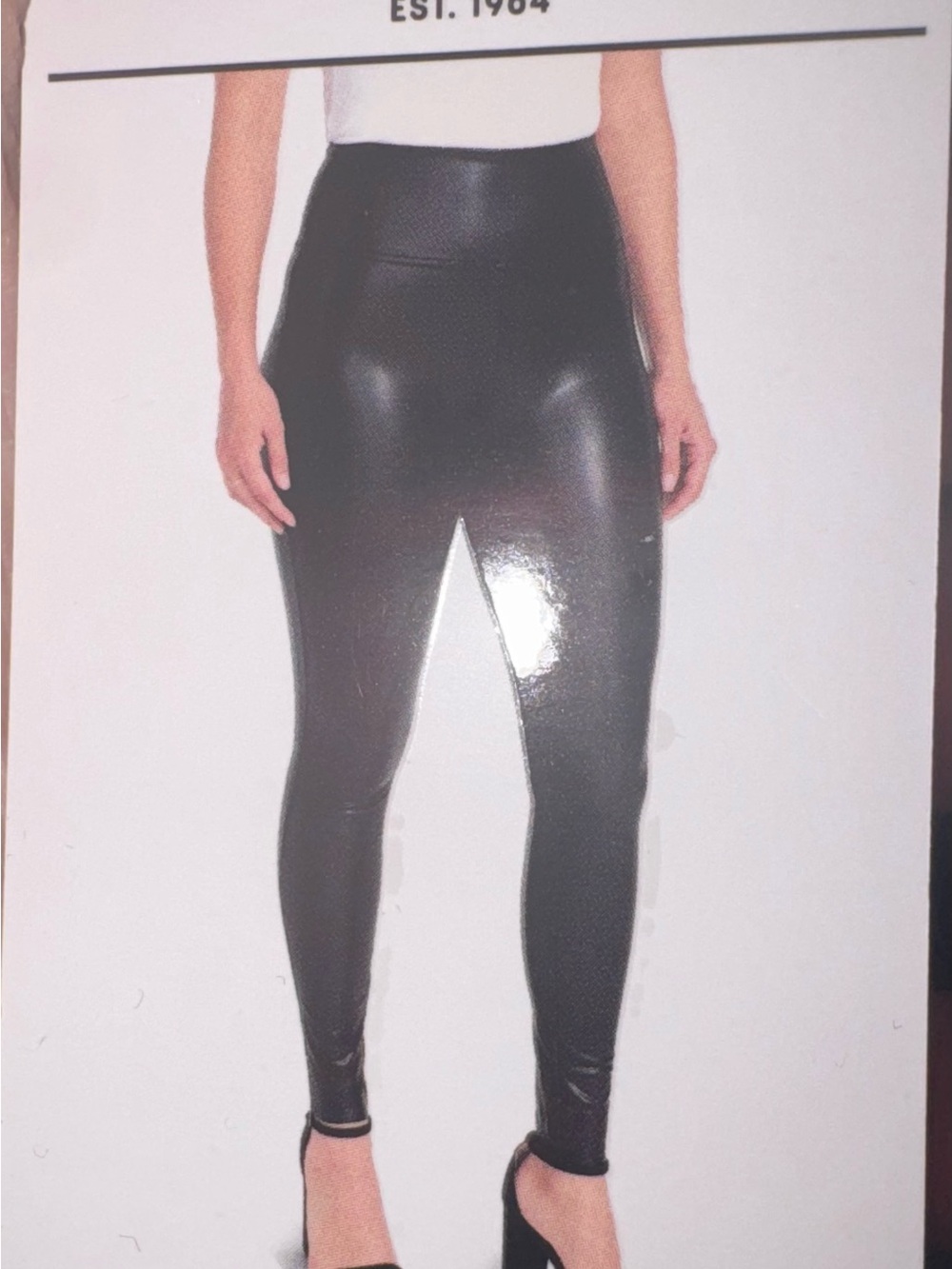 THREE New Seven7 High-Waist Faux Leather Leggings - Black